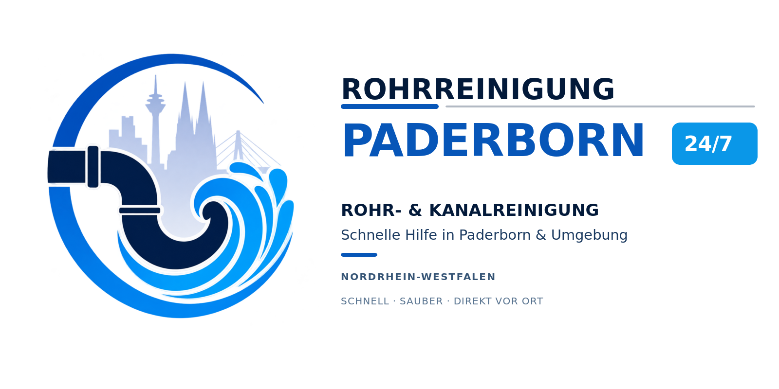 Paderborn Rohrreinigung Kanalreinigung Notdienst Logo